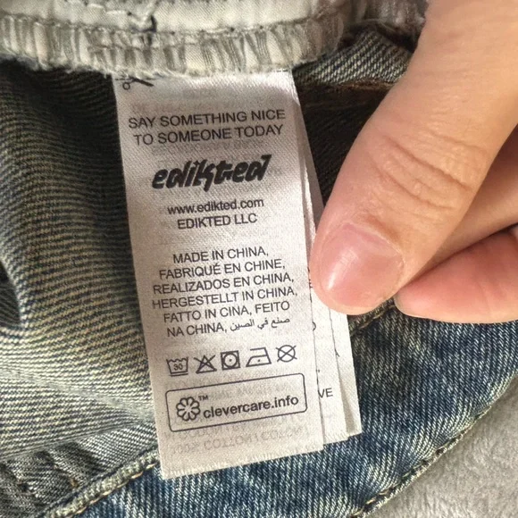 Edikted supper baggy wide leg denim jeans - Picture 7 of 15